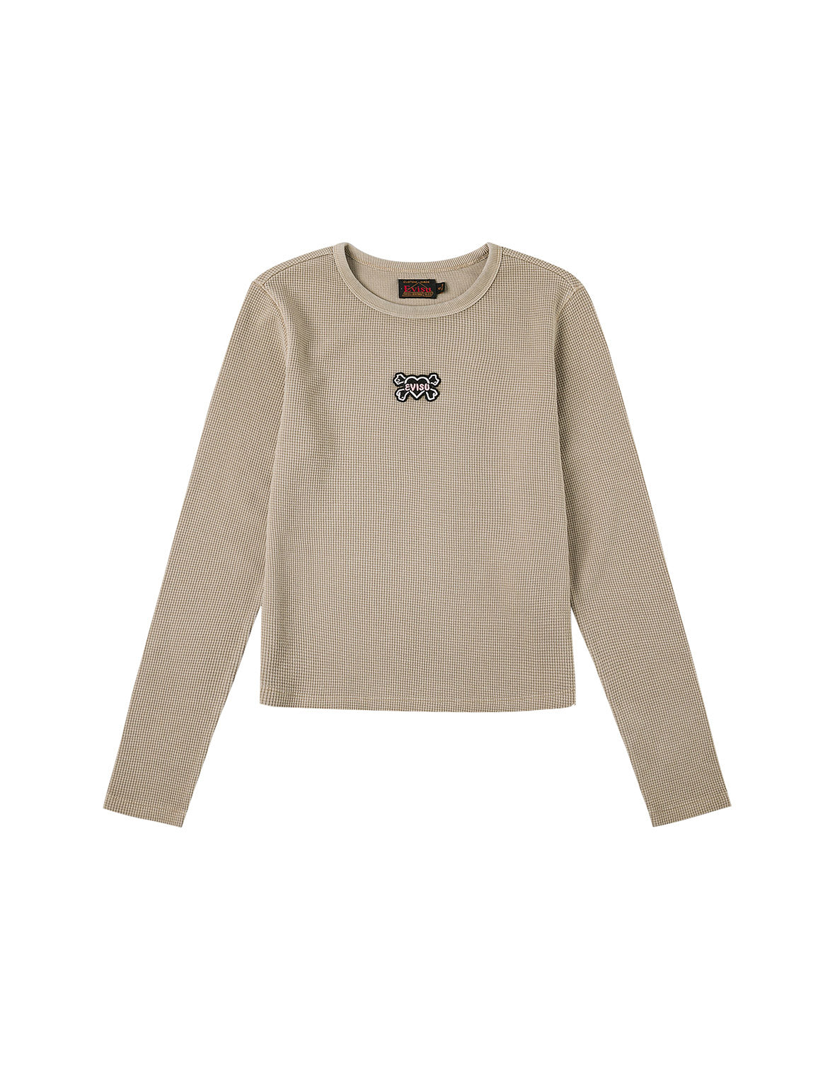 Heart-shaped Skull EVISU Patch Embroidery Fashion Fit Long-sleeve Top